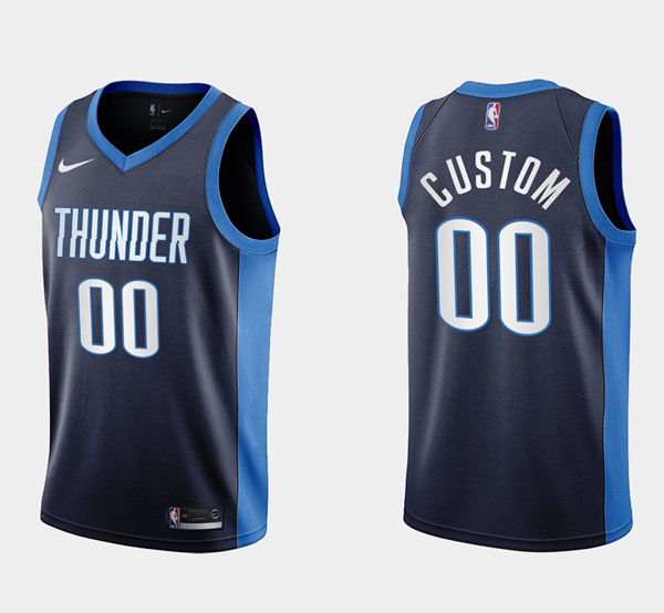 Men's Oklahoma City Thunder Active Player Custom Navy Stitched Basketball Jersey